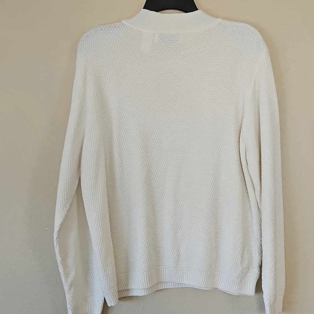 Alfred Dunner‎ Cream Cowl Neck Sweater Large